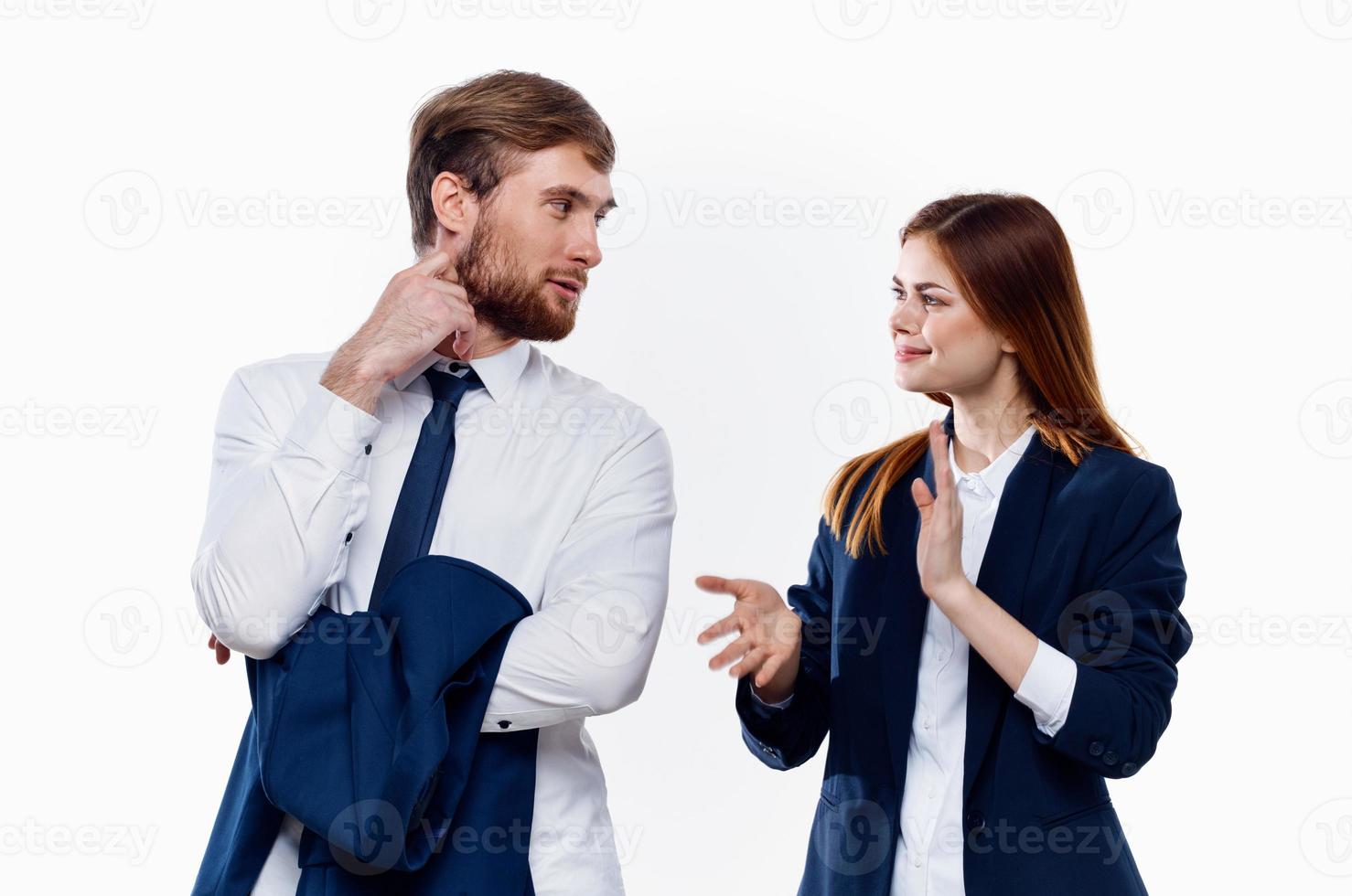 work colleagues communication entrepreneurs office lifestyle light background photo