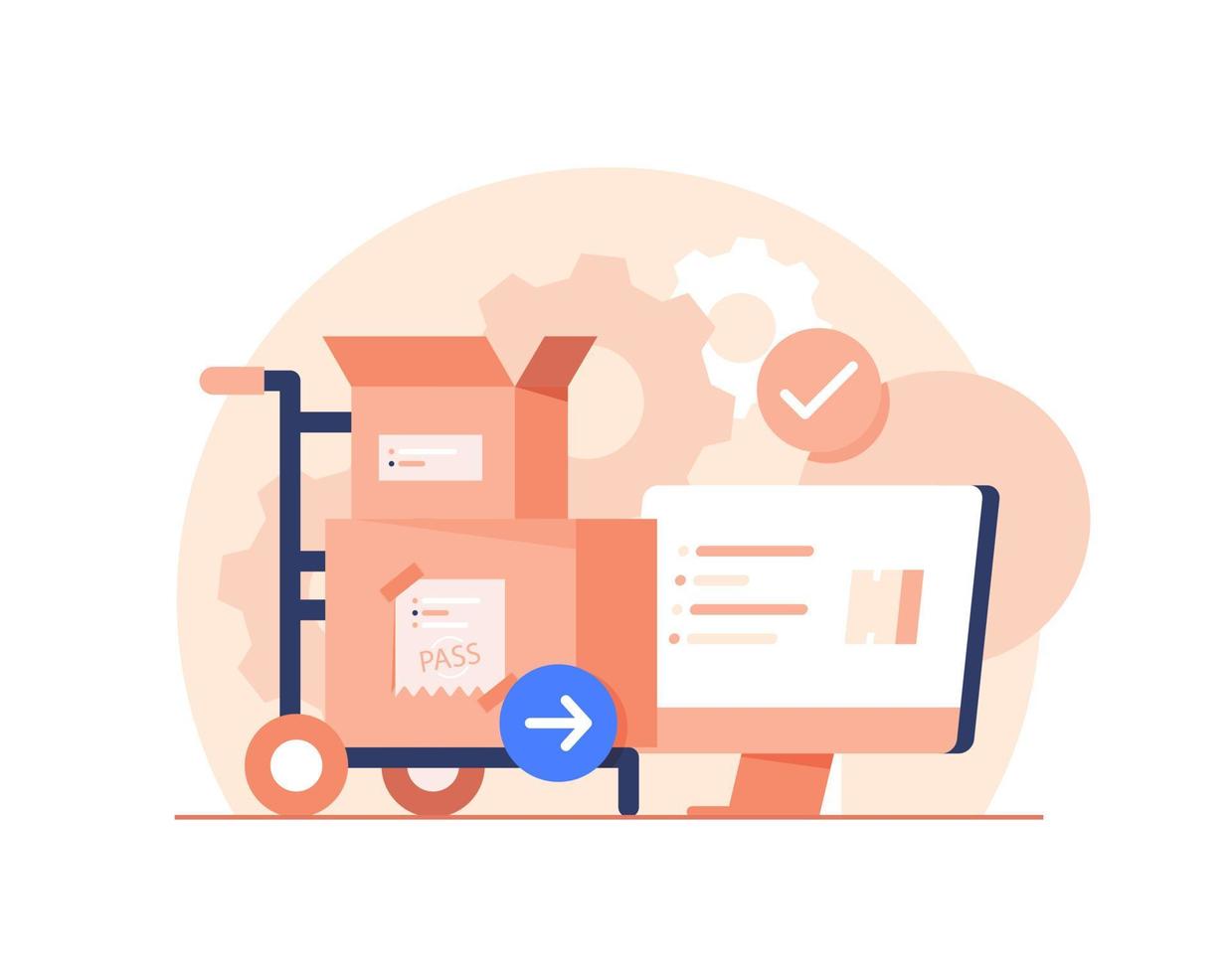 delivery service,boxes,and supplies,delivery on time vector