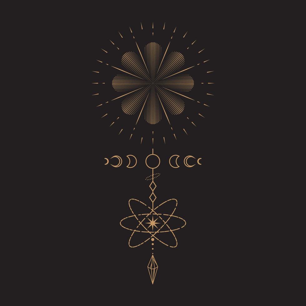 Celestial Magic Mystical and Esoteric Illustration vector