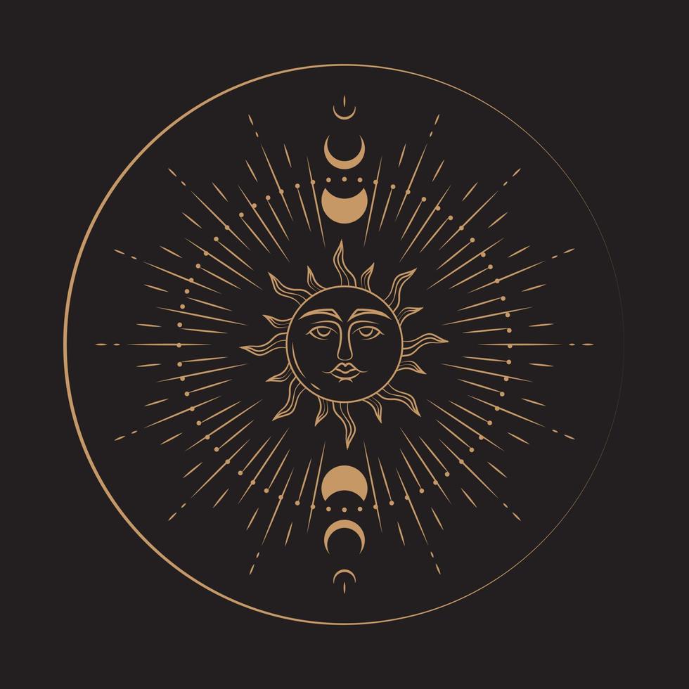 Celestial Magic Mystical and Esoteric Illustration vector