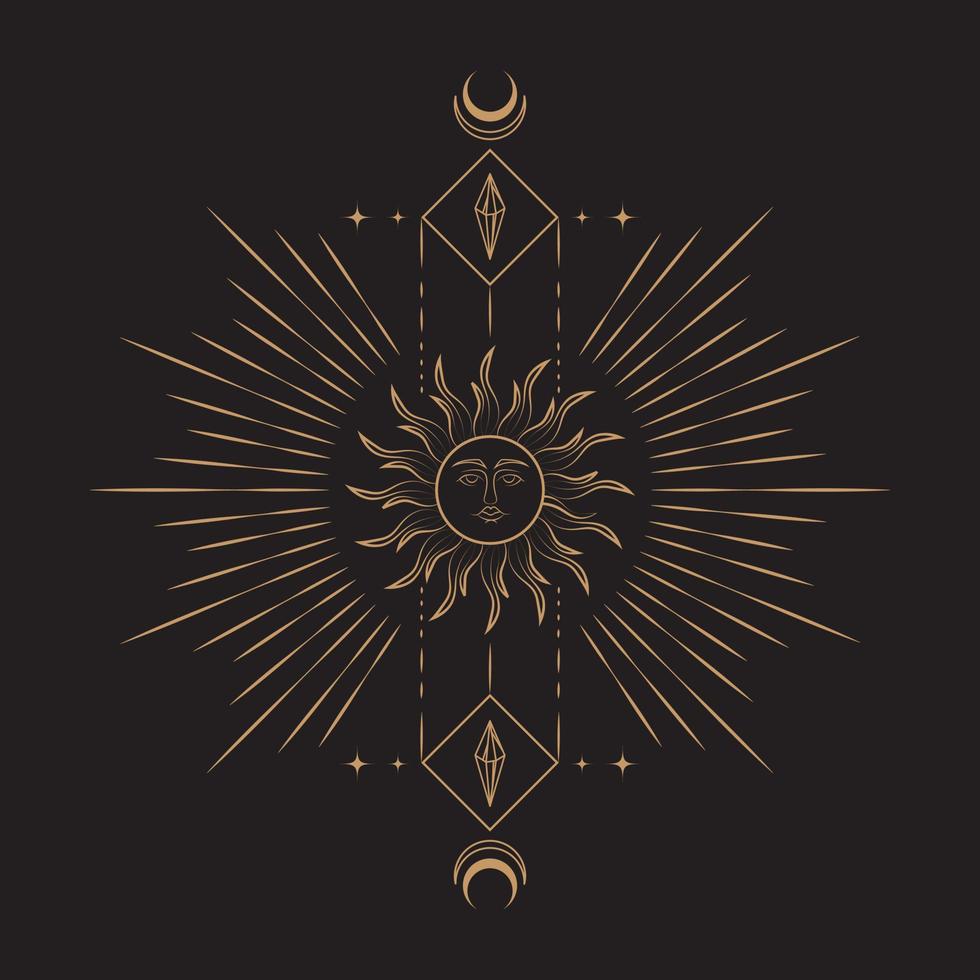 Celestial Magic Mystical and Esoteric Illustration vector