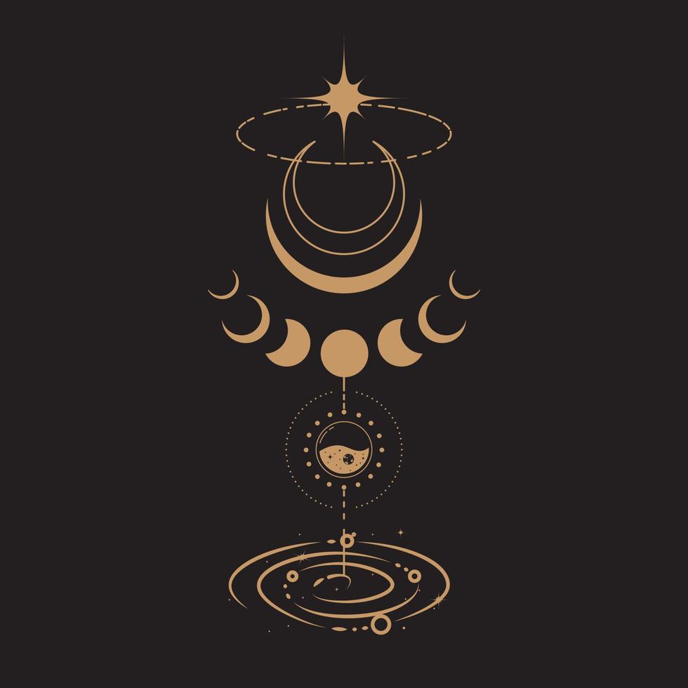 Celestial Magic Mystical and Esoteric Illustration vector