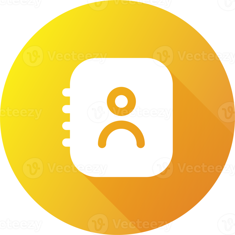 Contact icon in flat design style. Adress book or phone book signs illustration. png