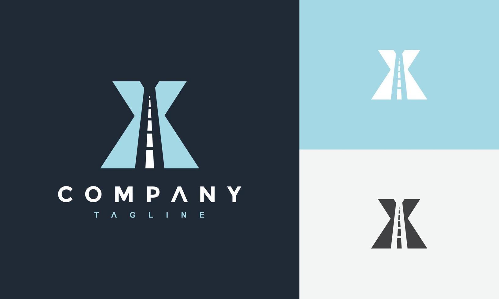 letter X highway logo vector