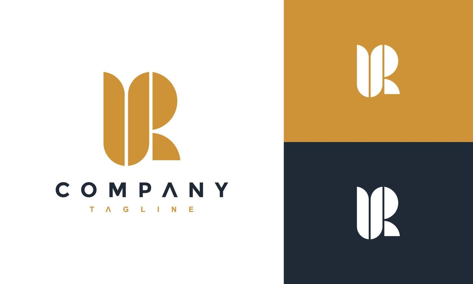 monogram letter UR logo vector