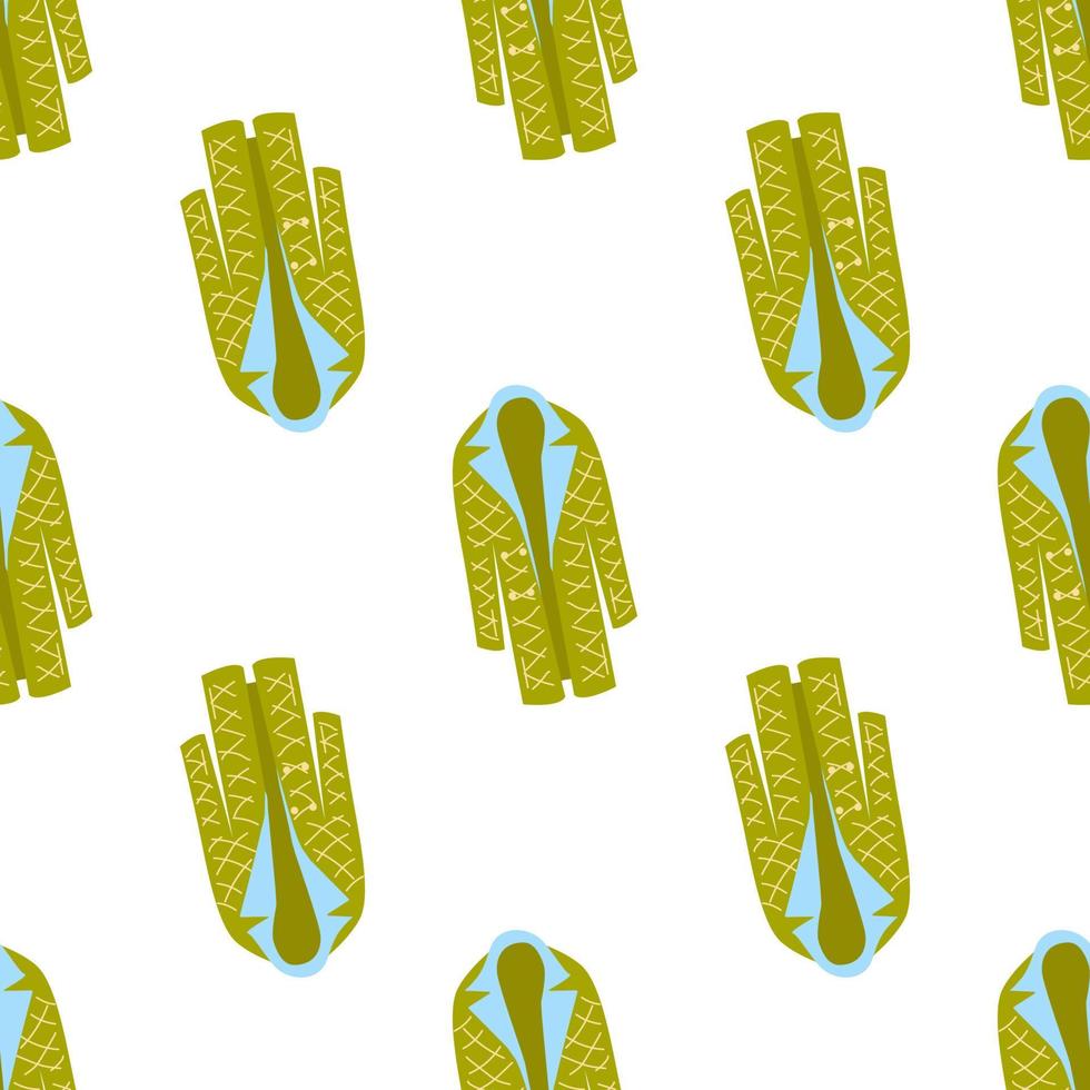 Color seamless pattern with spring fashion clothe. vector
