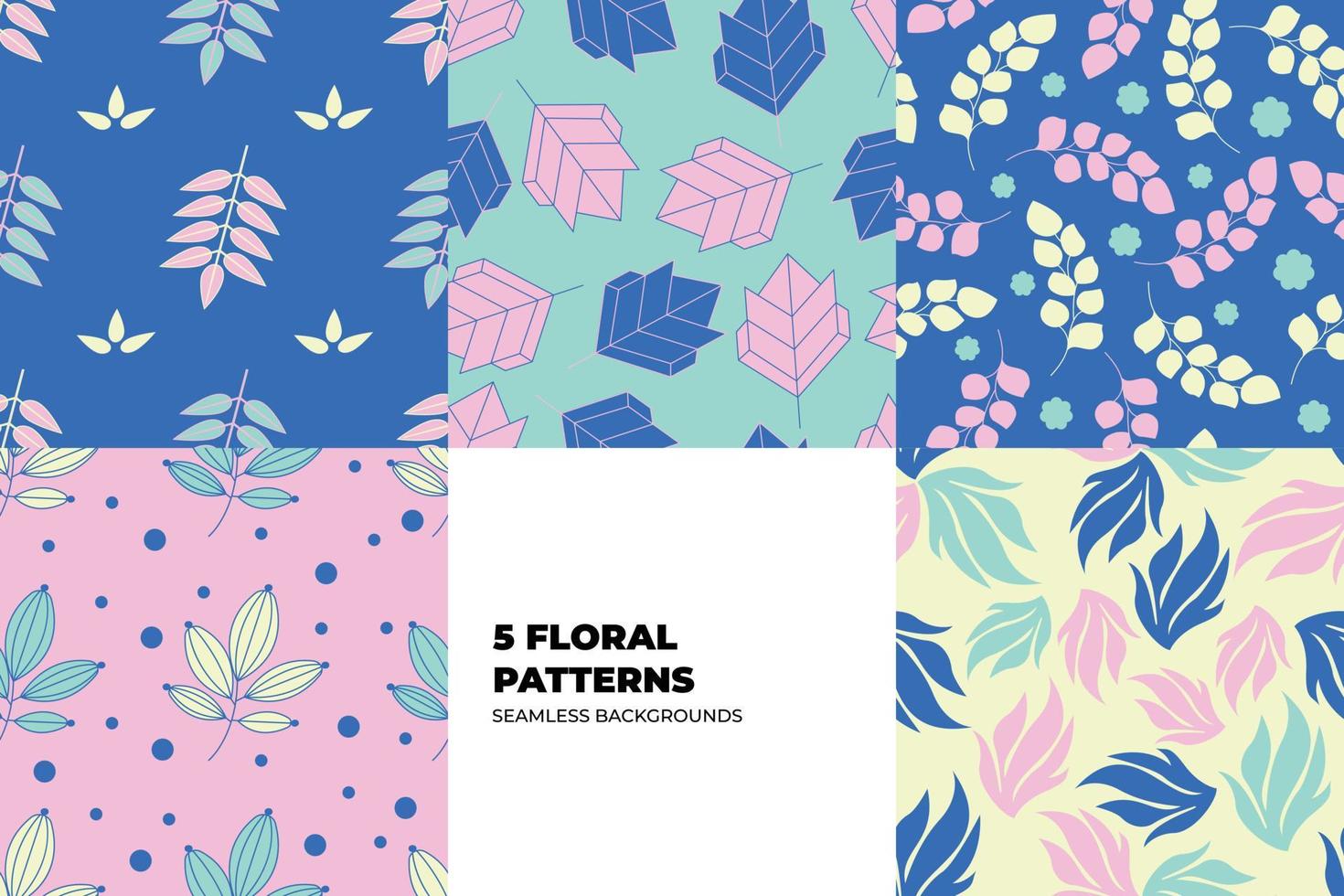 Botanical Background Set vector