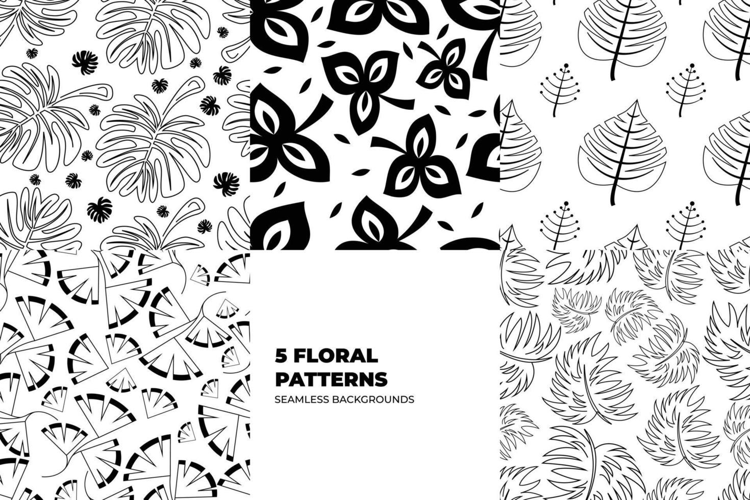 Botanical Background Set vector