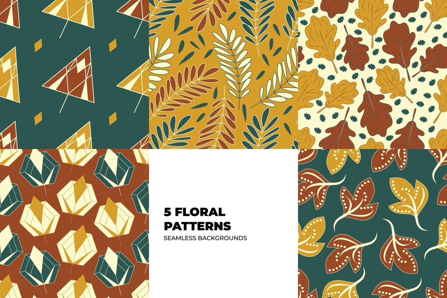 Vintage Autumn Background Set vector