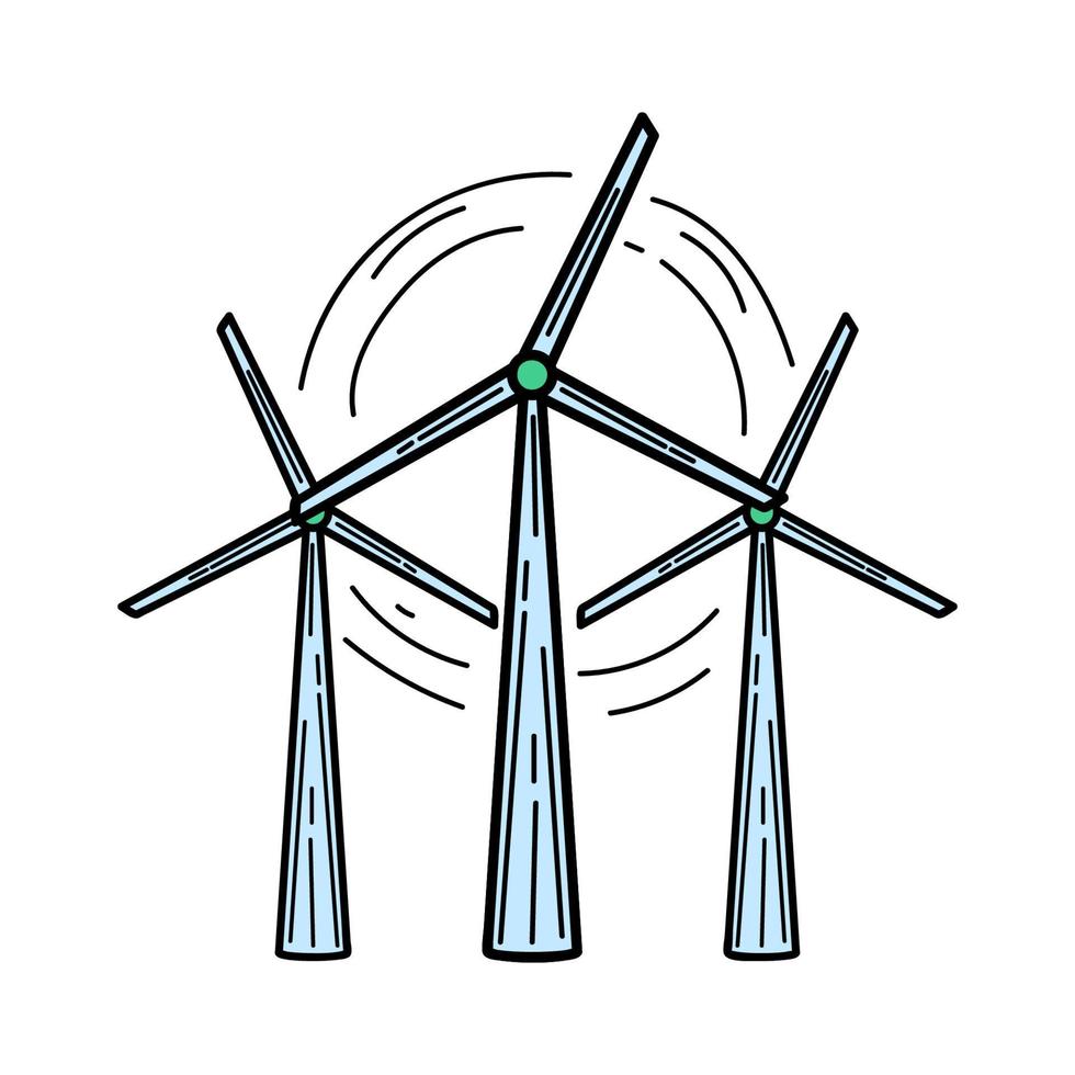 eco. Ecological icon. Windmill. Line icon. Green energy. Clean planet. vector