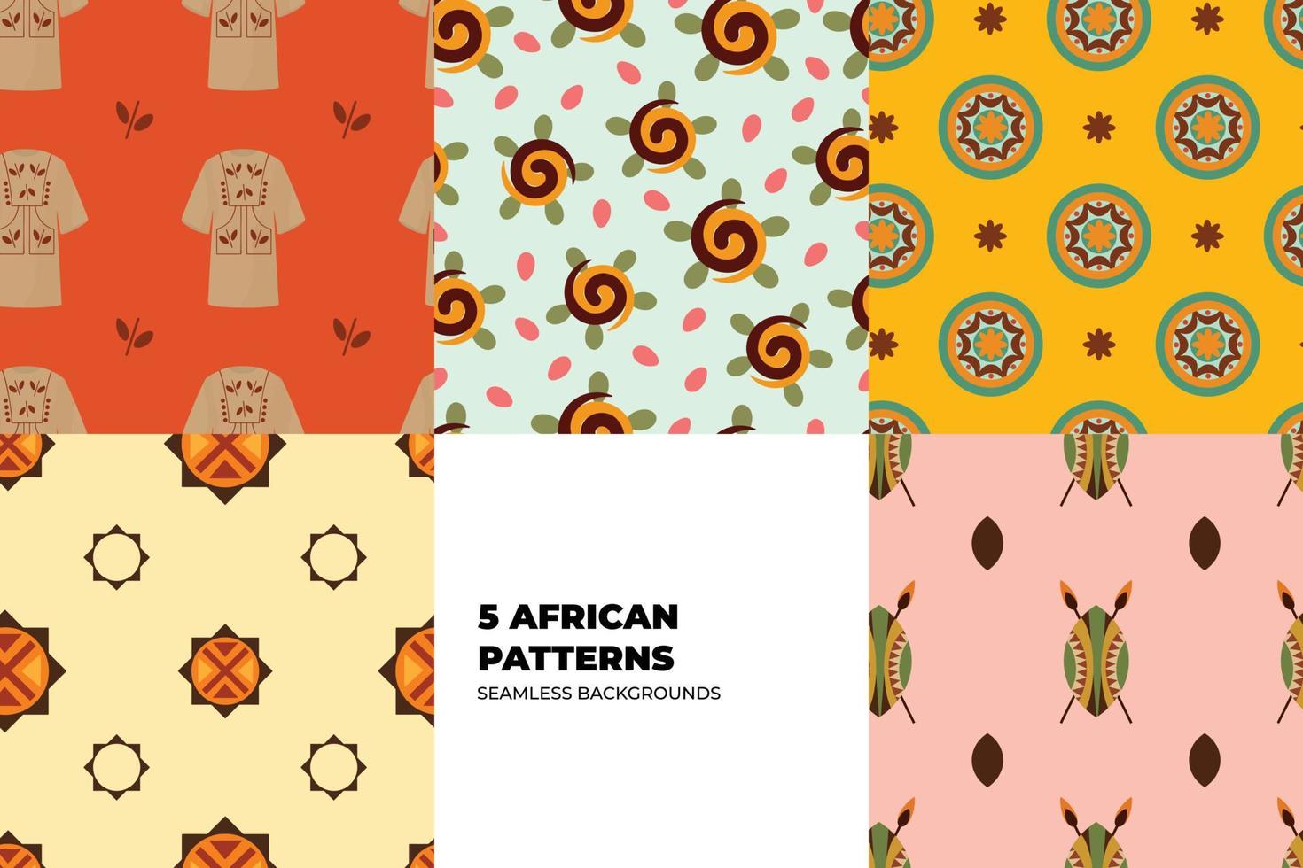 African pattern set. tribal art designs ikat Aztec oriental traditional design for background set. Ikat is produced in many traditional textile centres around the world. vector