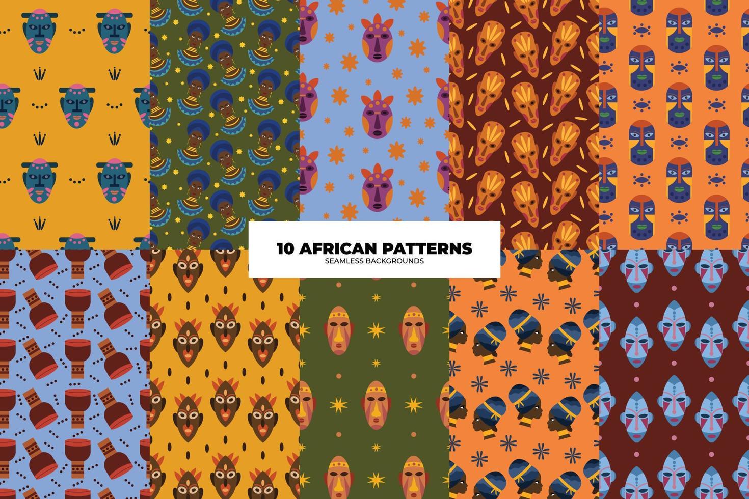 African Pattern Set vector