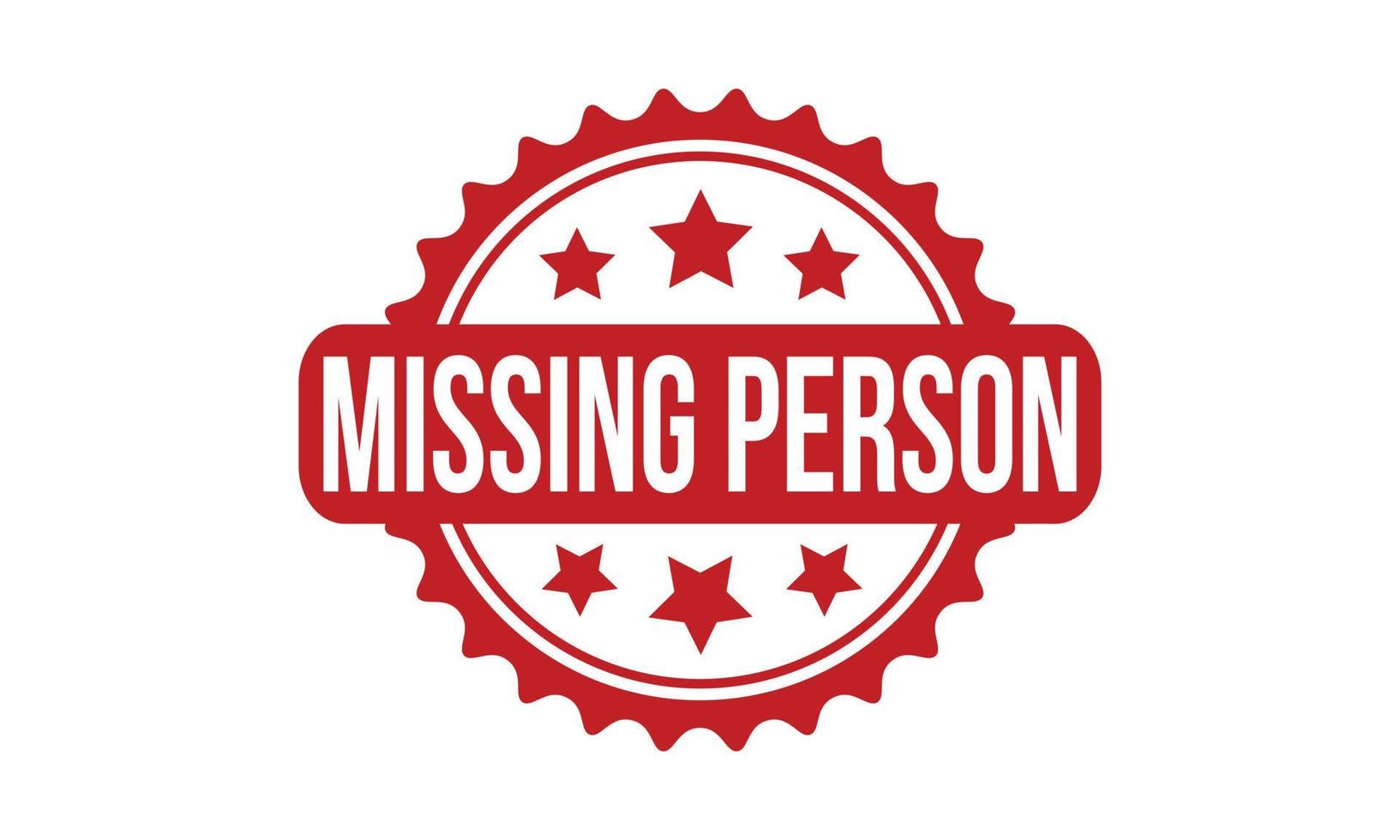 Missing Person Rubber Stamp. Red Missing Person Rubber Grunge Stamp Seal Vector Illustration - Vector