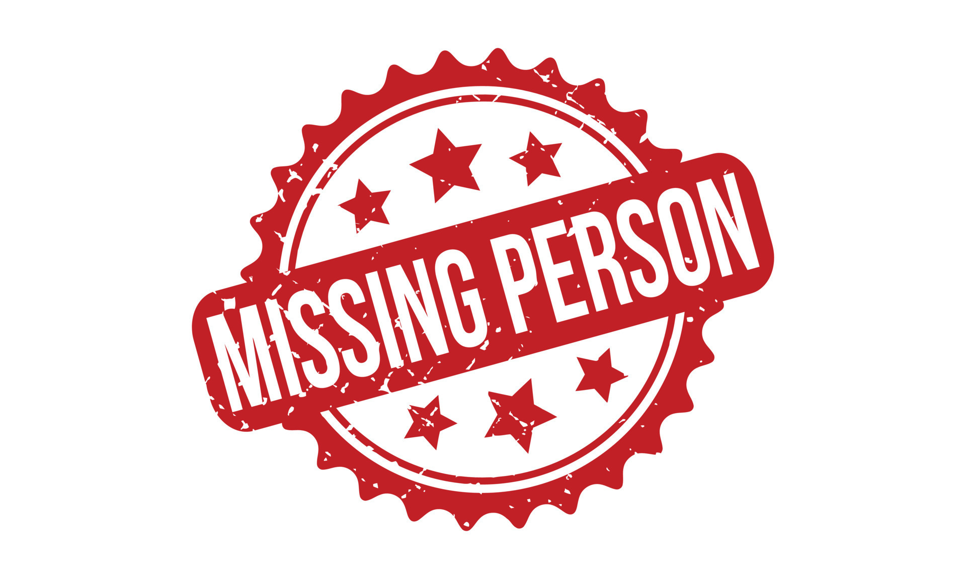 Missing Person Rubber Stamp. Red Missing Person Rubber Grunge Stamp