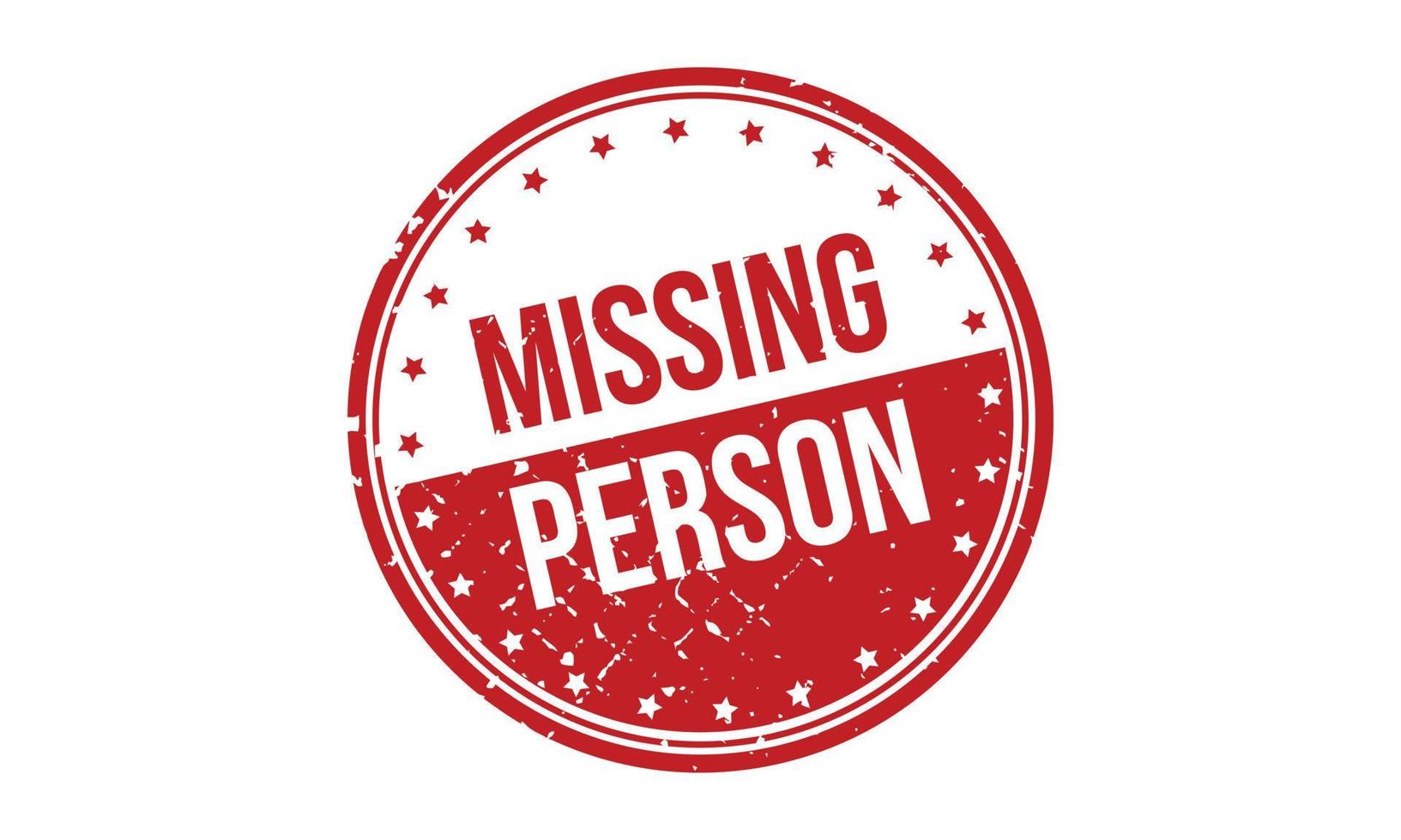 Missing Person Rubber Stamp. Red Missing Person Rubber Grunge Stamp Seal Vector Illustration - Vector