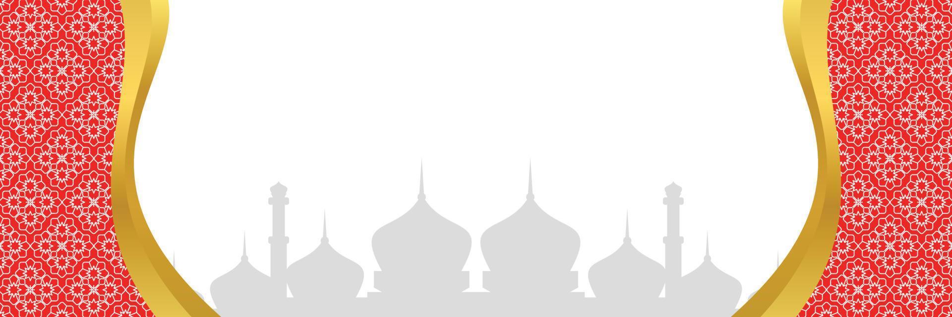 Islamic background, with mandala ornament and mosque silhouette. vector template for banners, greeting cards for Islamic holidays, eid al fitr, ramadhan, eid al adha