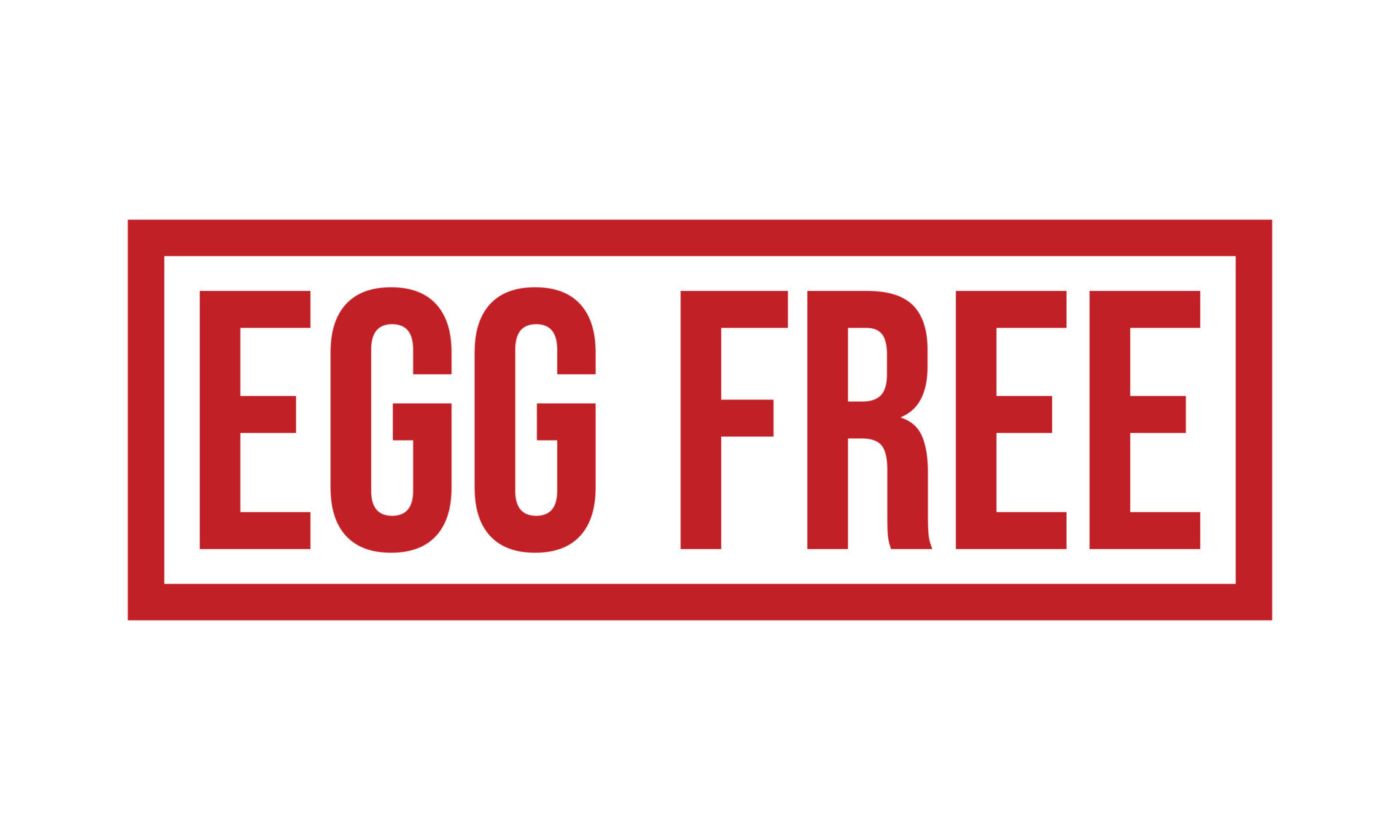 Egg Free Rubber Stamp. Egg Free Grunge Stamp Seal Vector Illustration