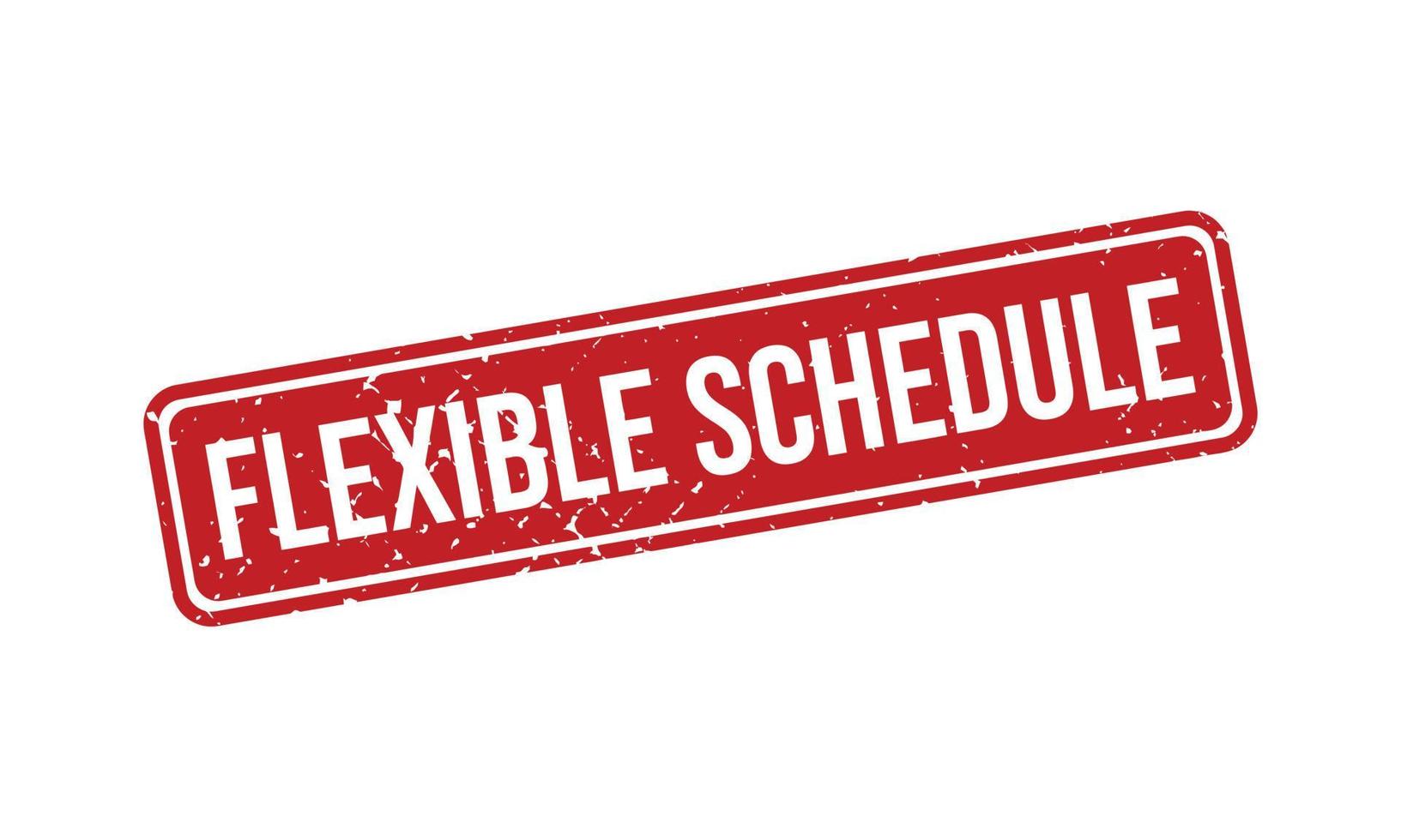 Flexible Schedule Rubber Stamp. Flexible Schedule Grunge Stamp Seal Vector Illustration