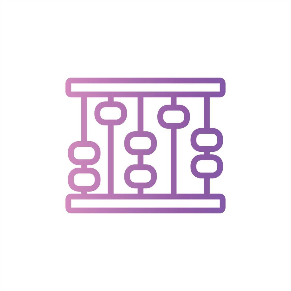 abacus icon with isolated vektor and transparent background vector