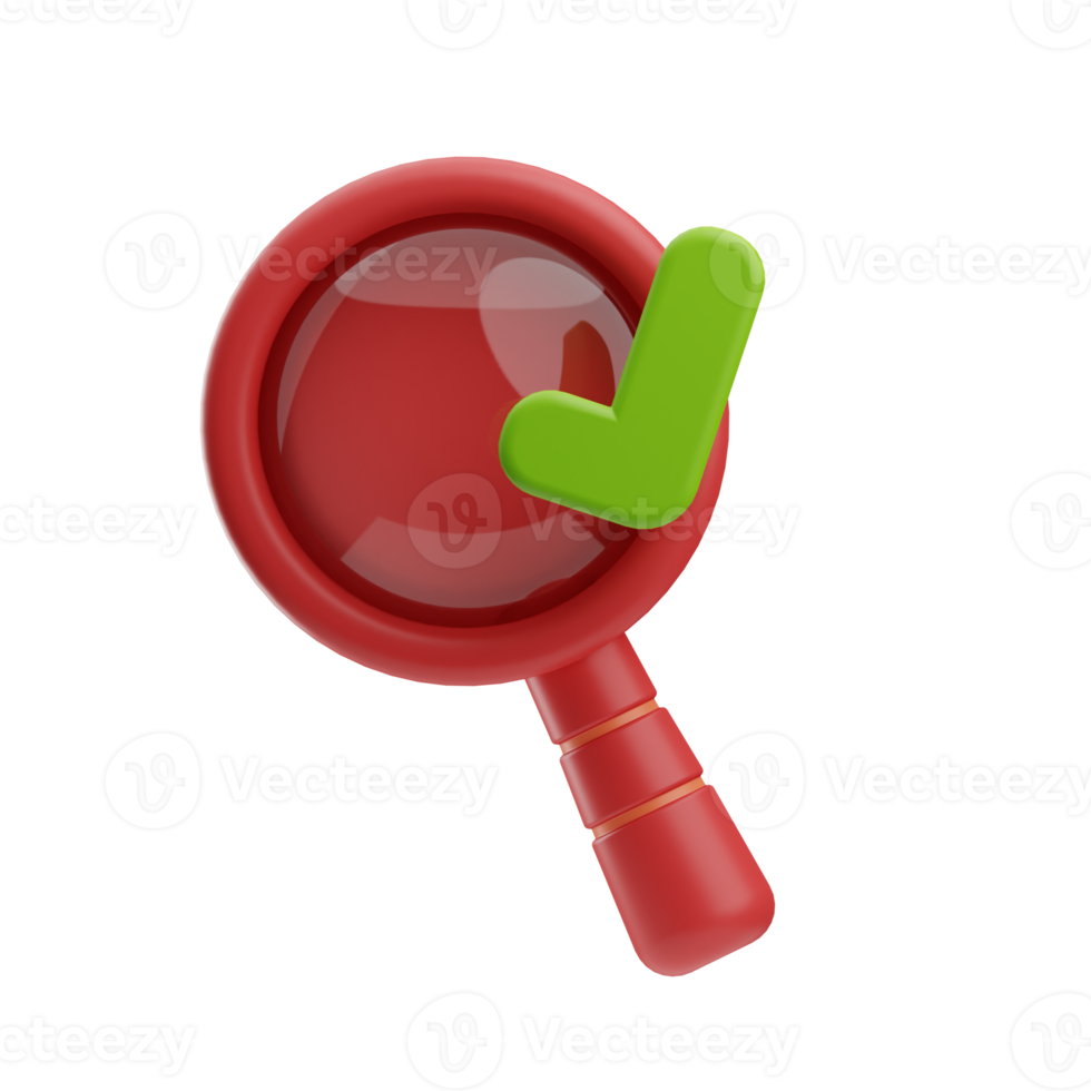 E-Commerce search done 3D Illustration png