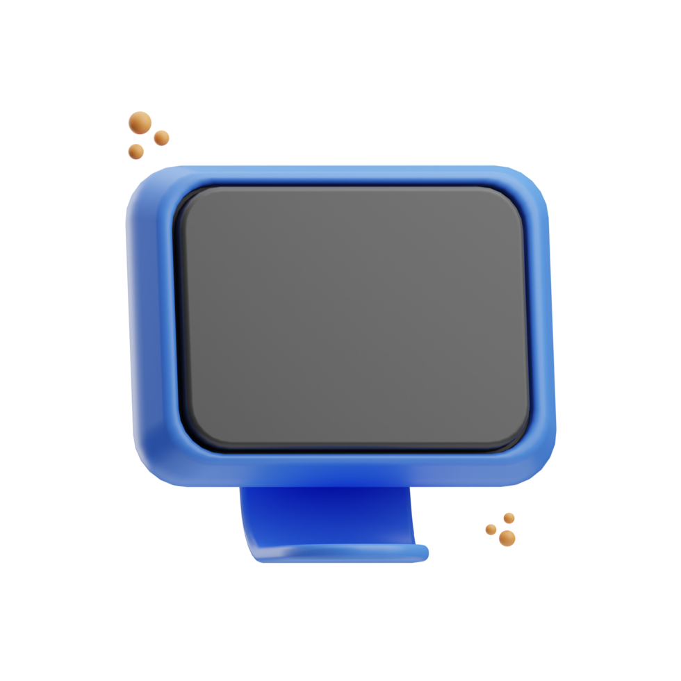 Gadget, monitor off, 3D Icon Illustration png