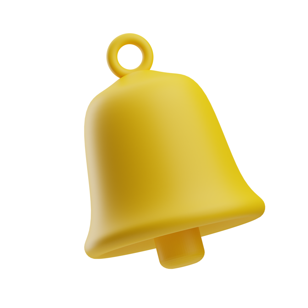 UI Icon, Notification Bell, 3D Rendering png