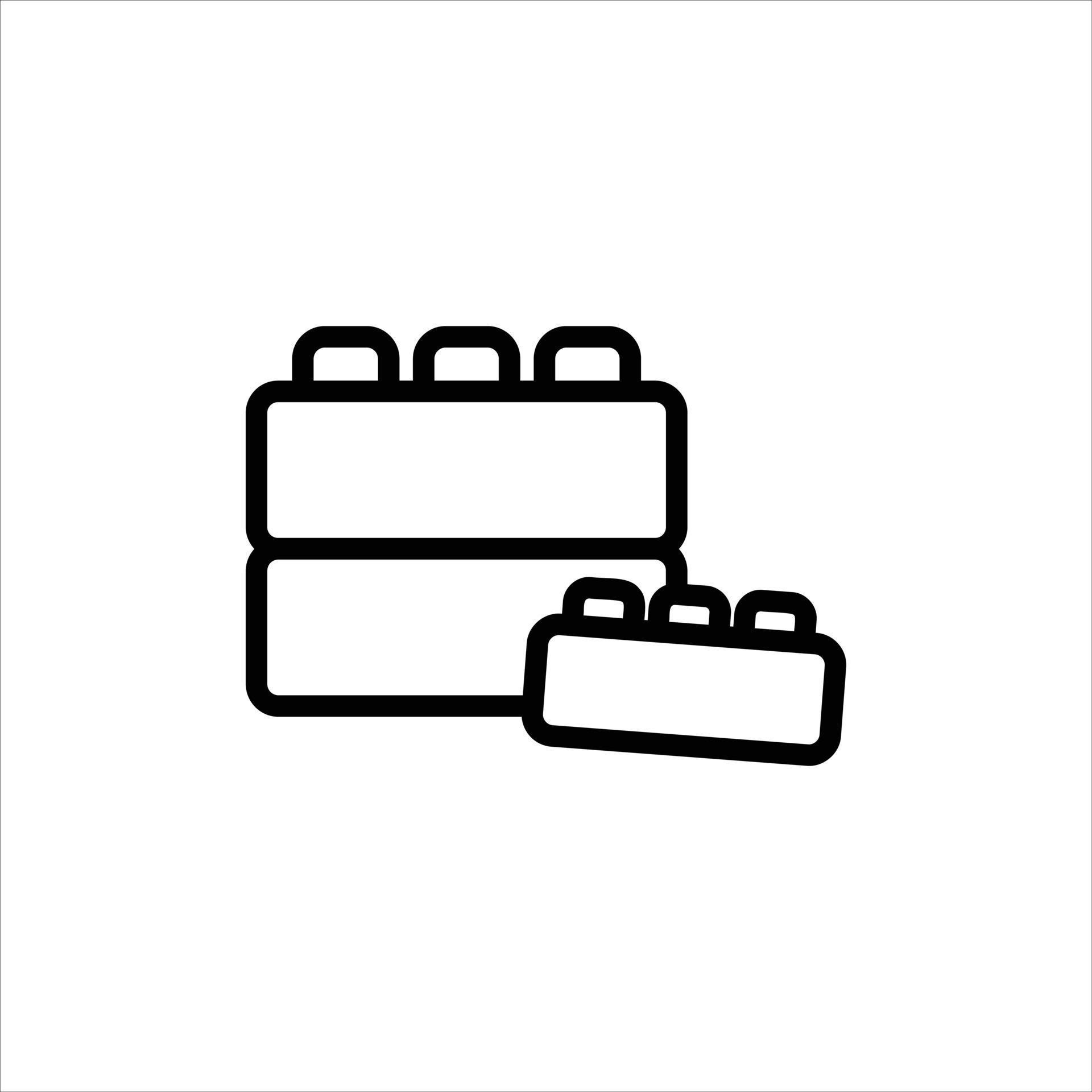 toy blocks icon with isolated vektor and transparent background