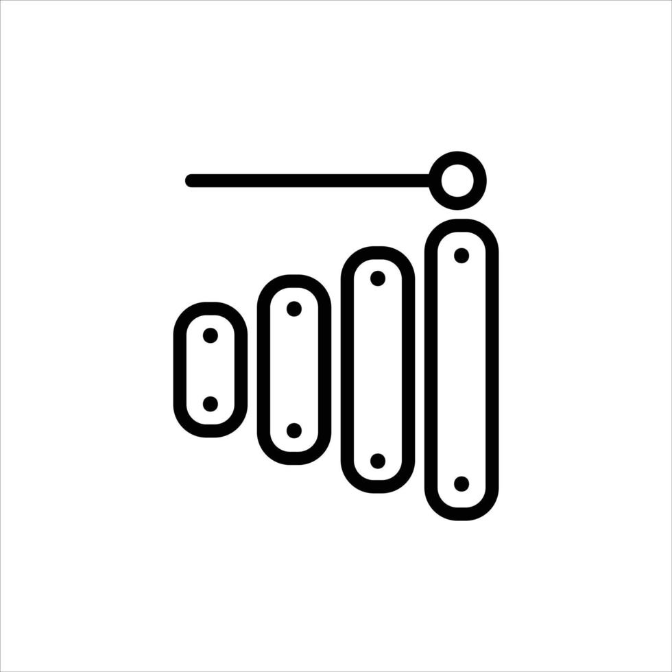 xylophone icon with isolated vektor and transparent background vector