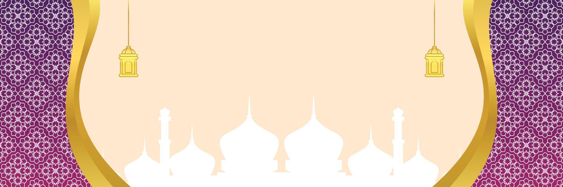 Islamic background, with mandala ornament, lantern and mosque silhouette. vector template for banners, greeting cards for Islamic holidays, eid al fitr, ramadhan, eid al adha