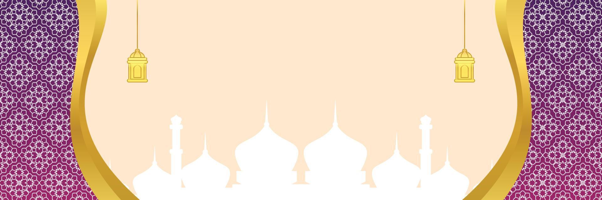 Islamic background, with mandala ornament, lantern and mosque silhouette. vector template for banners, greeting cards for Islamic holidays, eid al fitr, ramadhan, eid al adha