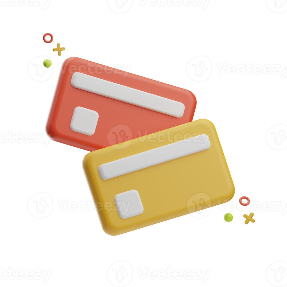 Holiday, credit card, 3D Icon Illustration png