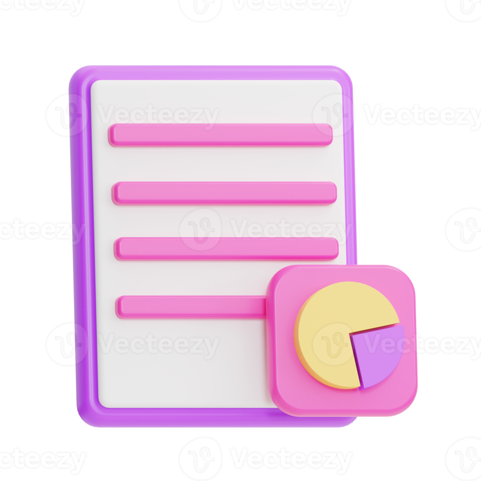 Business Icon, Analyze with Chart Pie , 3D Illustration png