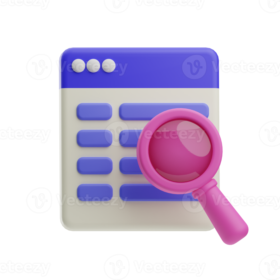 3D Illustration Website UI Kit search png