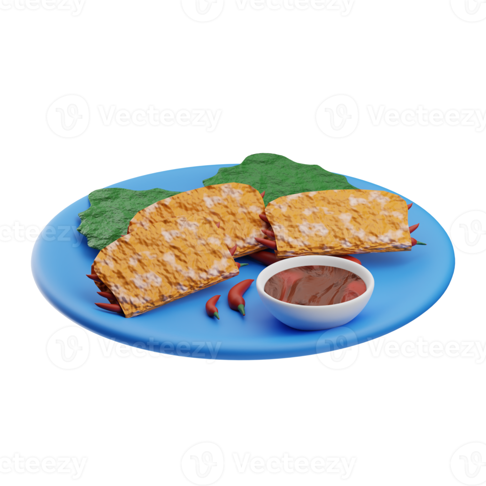 asiatisch Essen Krepp wickeln 3d Illustration 22180998 PNG