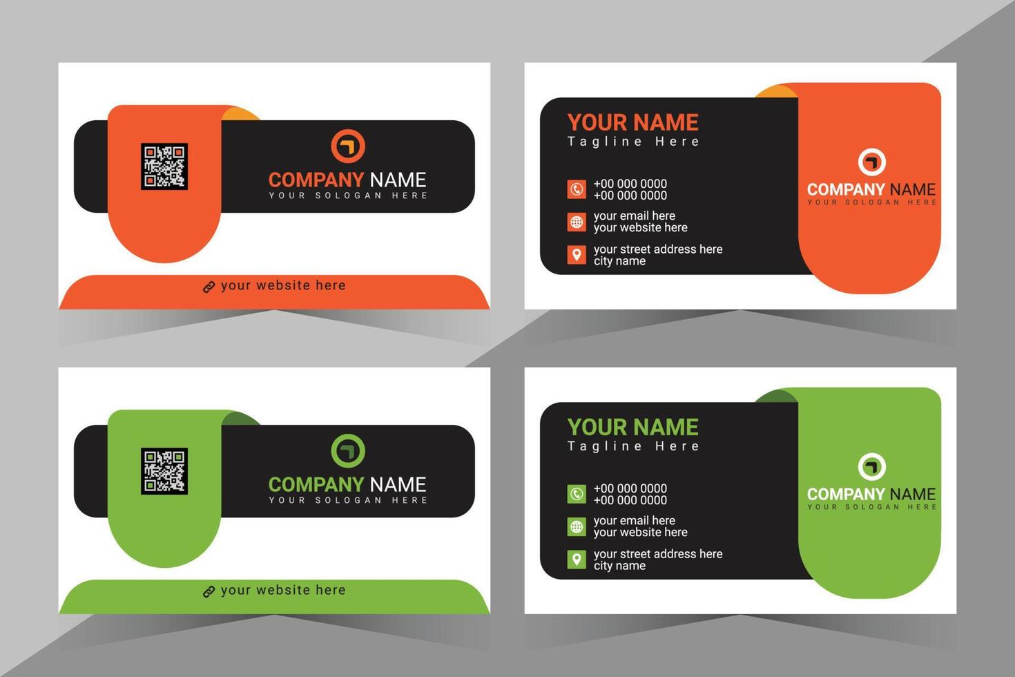 Professional elegant modern creative business card design template vector