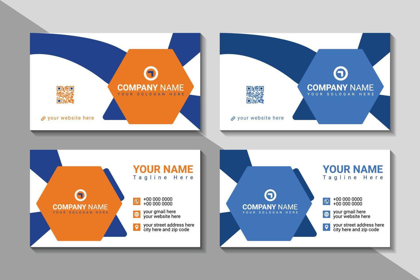proffesonal business card design for your company vector