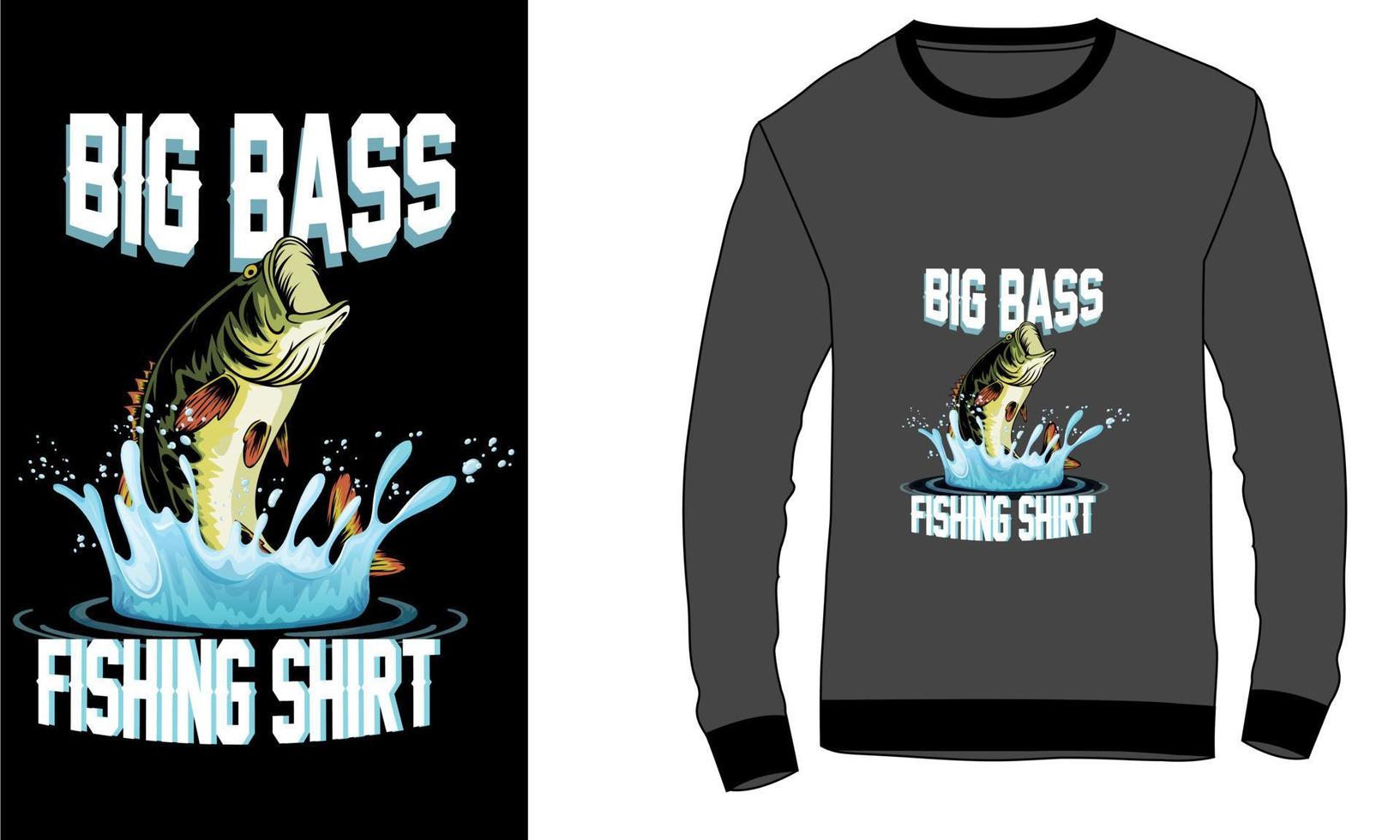 fishing design shirt vector