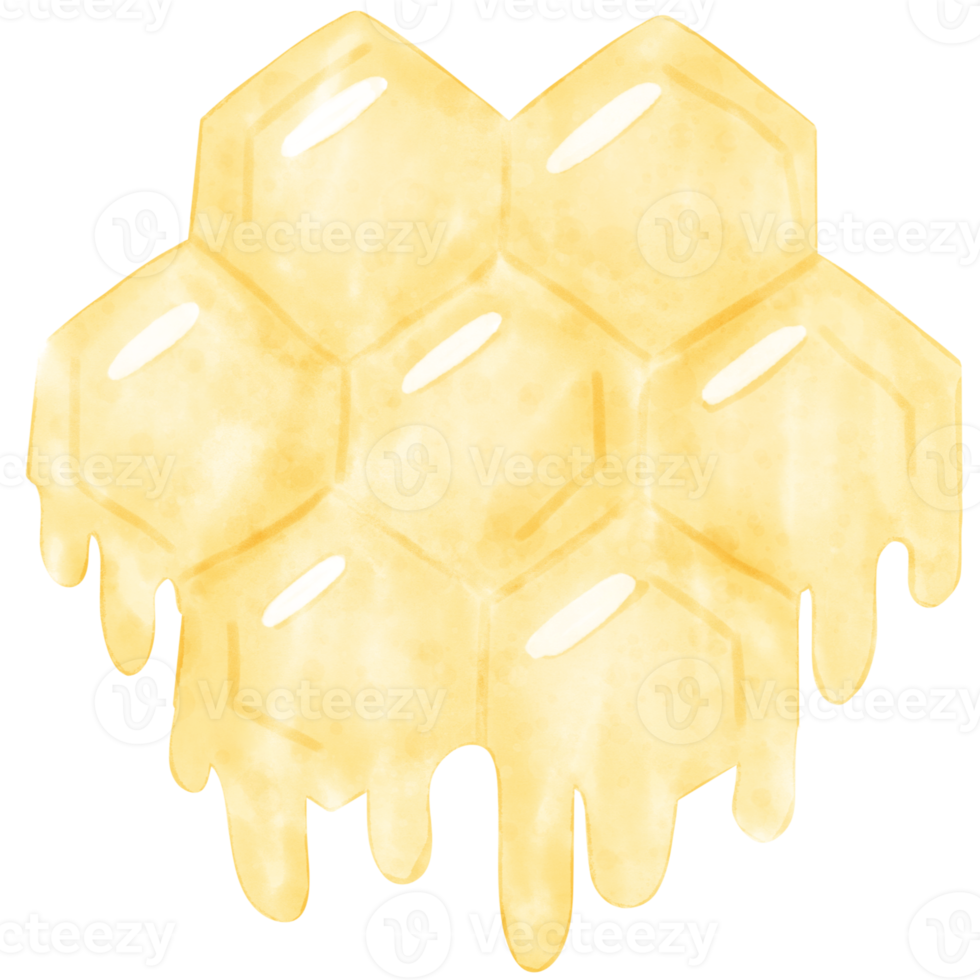 watercolor honey, honey, bee, honey bee, honey jar, honey illustration png