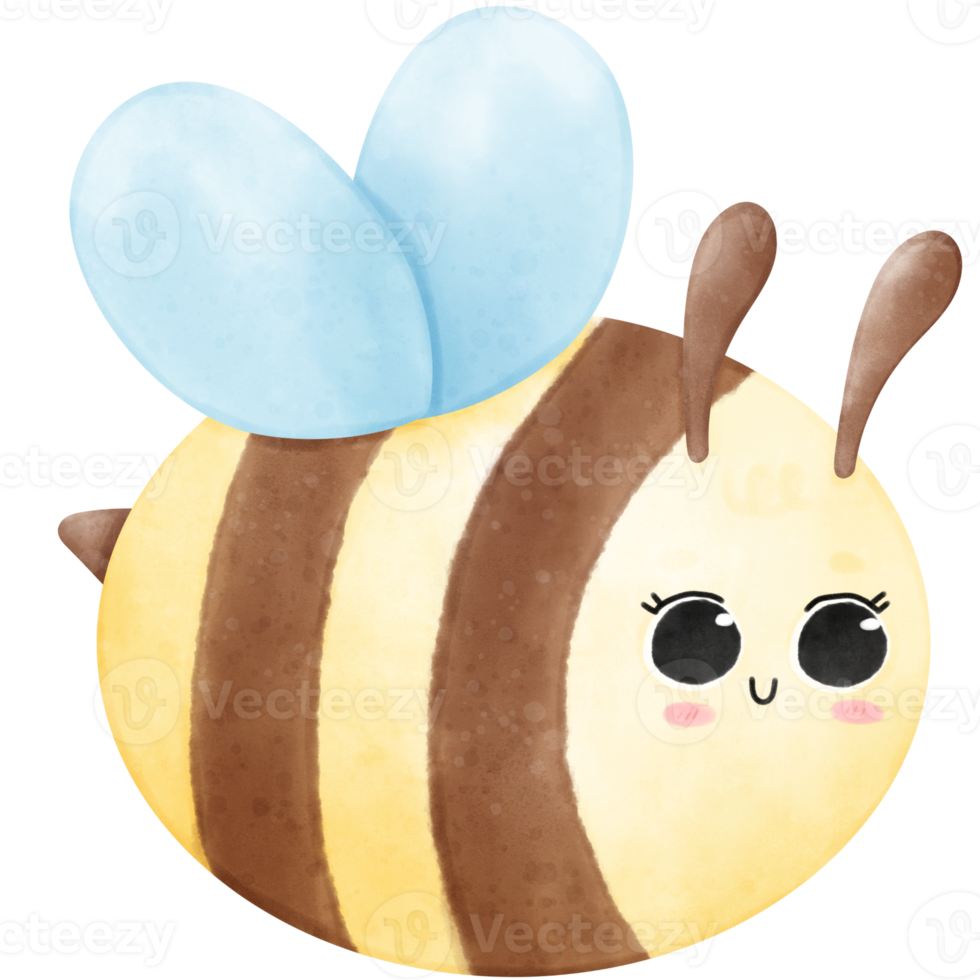 watercolor honey bee, bee illustration, cute bee, honey bee, cute honey bee png