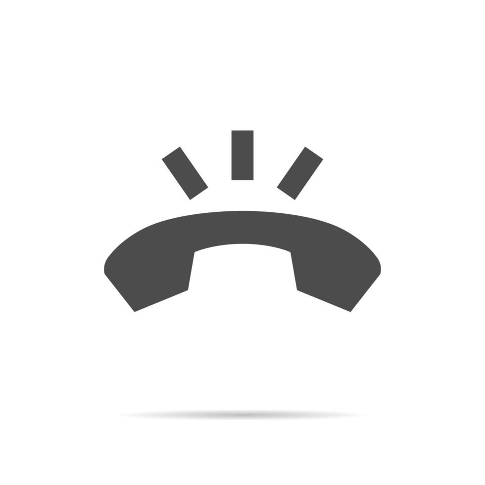 Call icon vector in flat style. Calling button concept