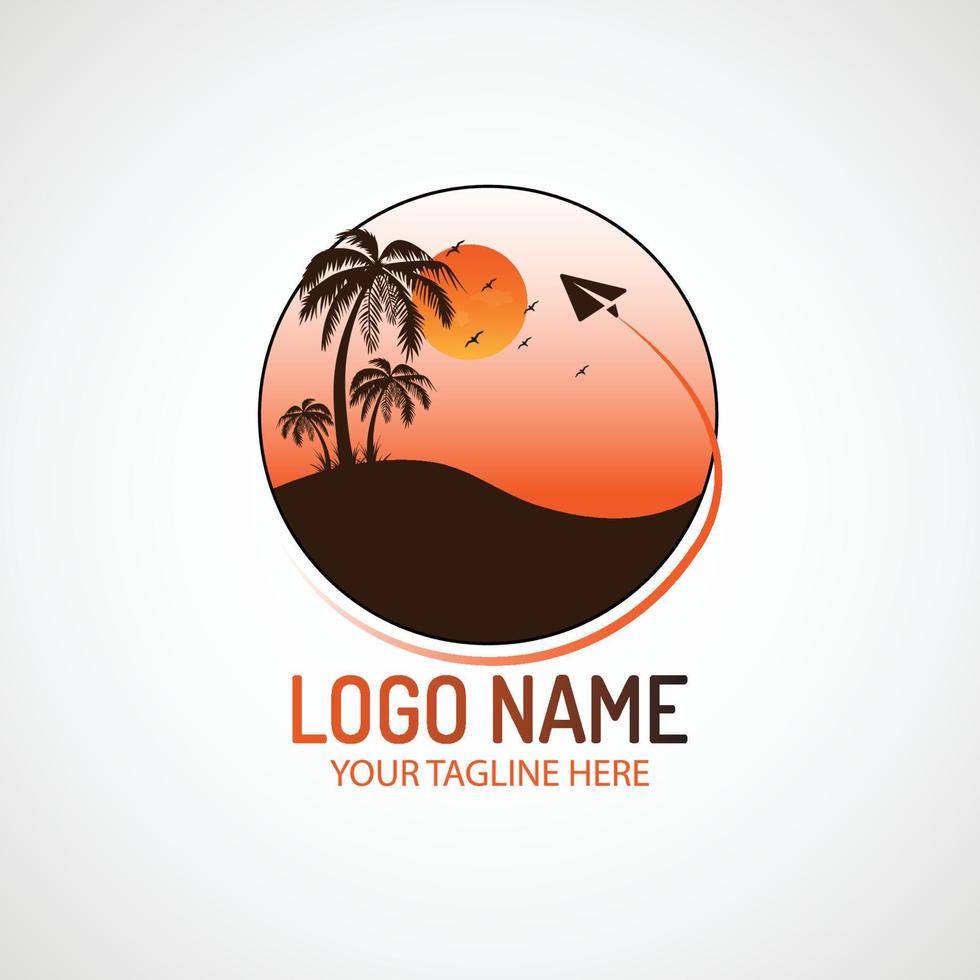 Travel logo design free vector file