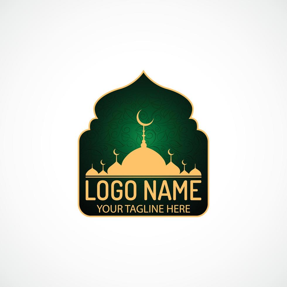Islamic logo template design vector