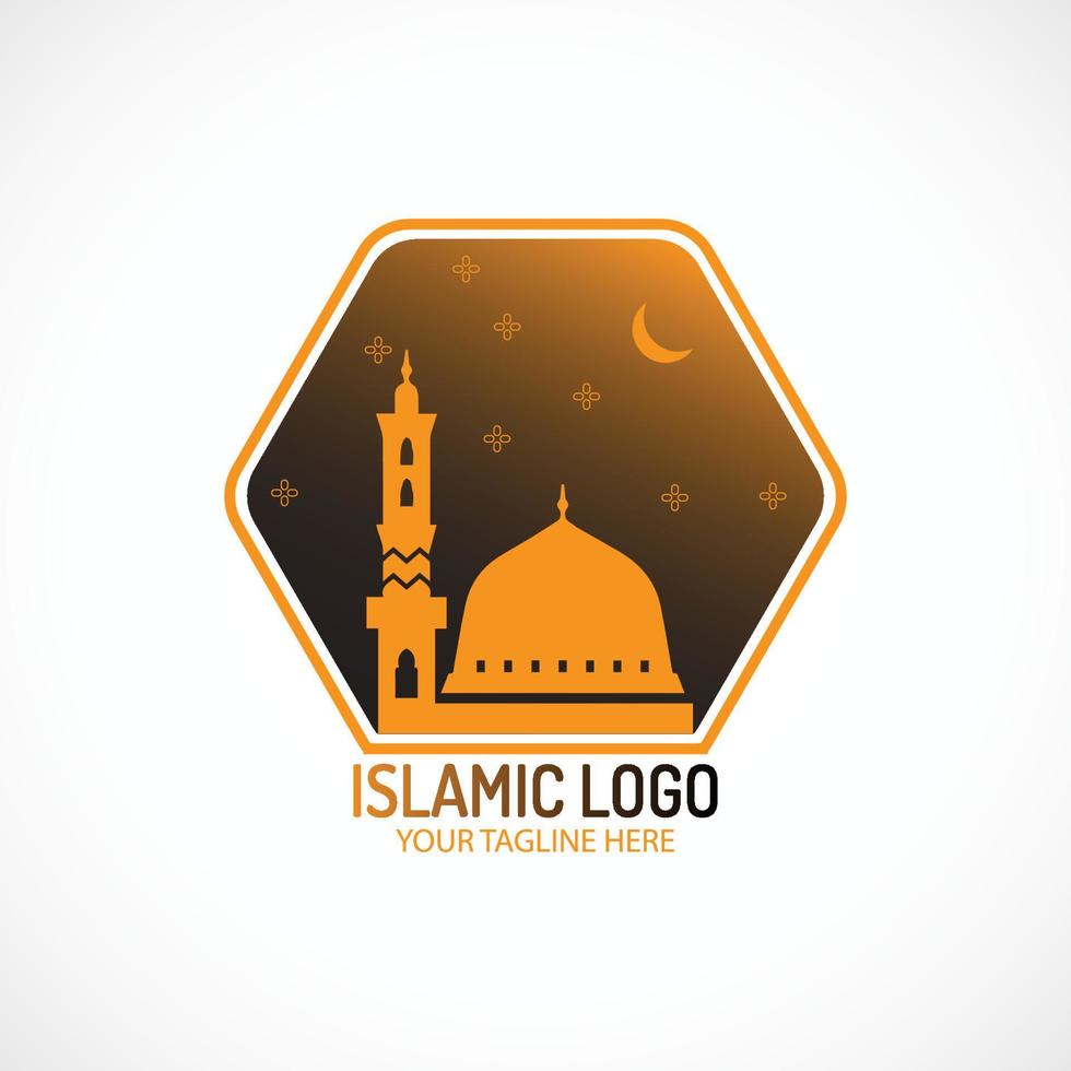 islámico logo modelo diseño vector