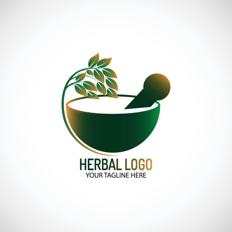 Herbal logo template design vector