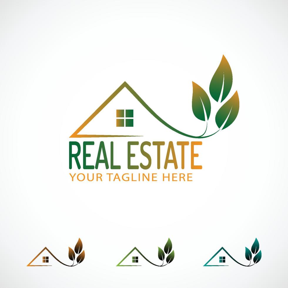 Real estate logo design template vector