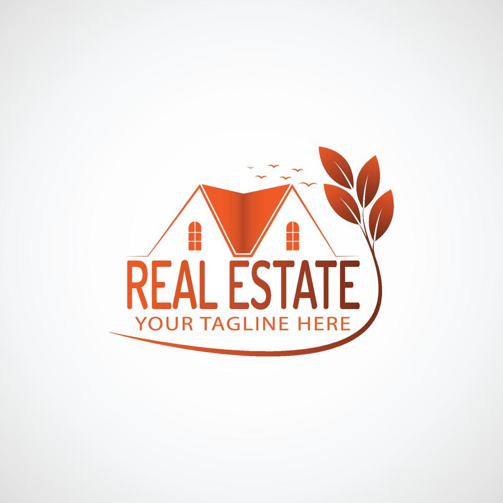 Real estate logo design template vector