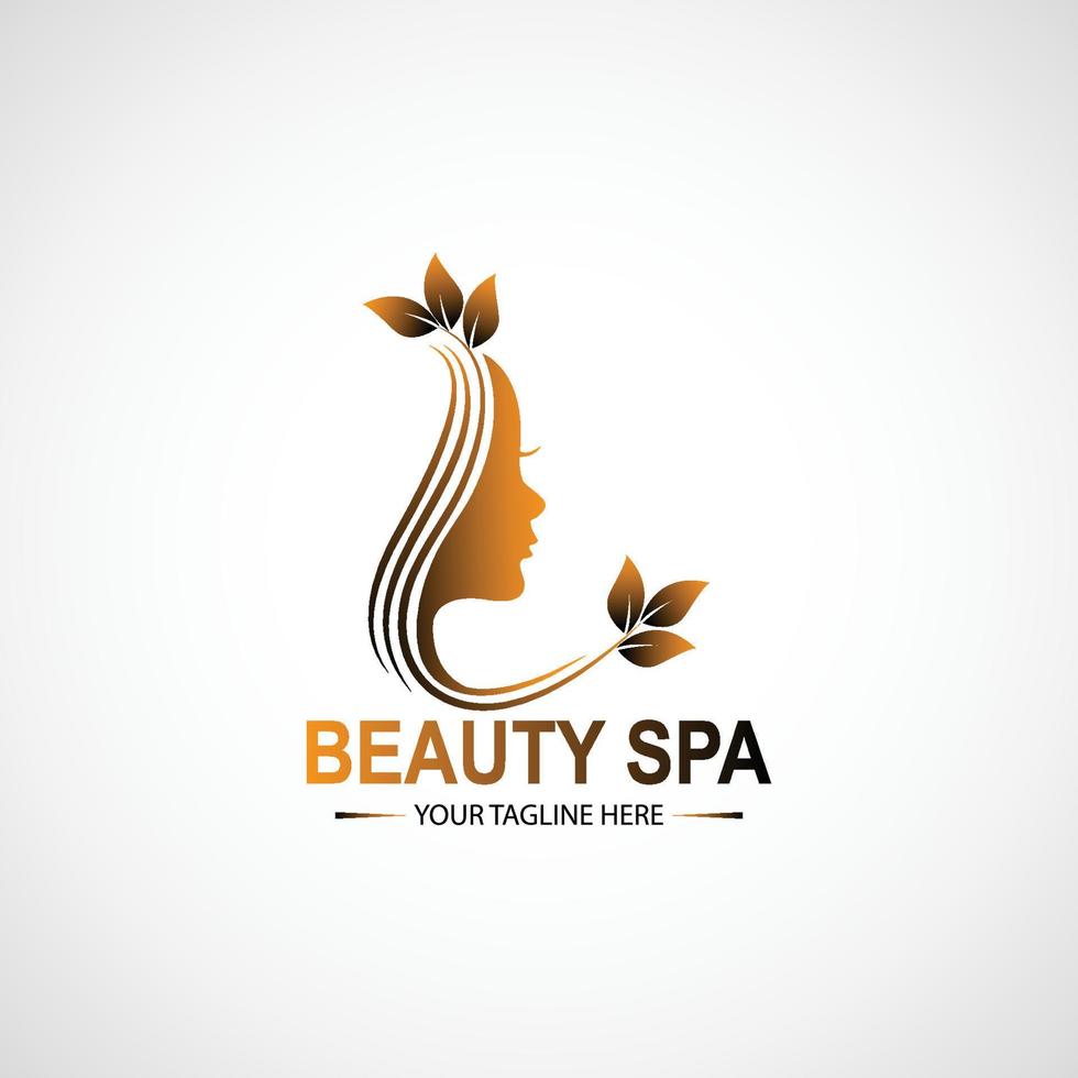 belleza spa logo modelo diseño vector