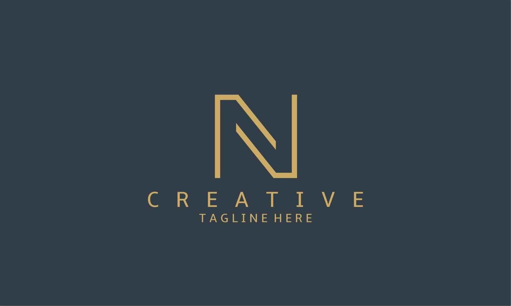 Luxury N Letter Logo Design. Modern minimalistic creative N or NN letter initial icon vector template. Premium logo with golden design. Elegant corporate identity.