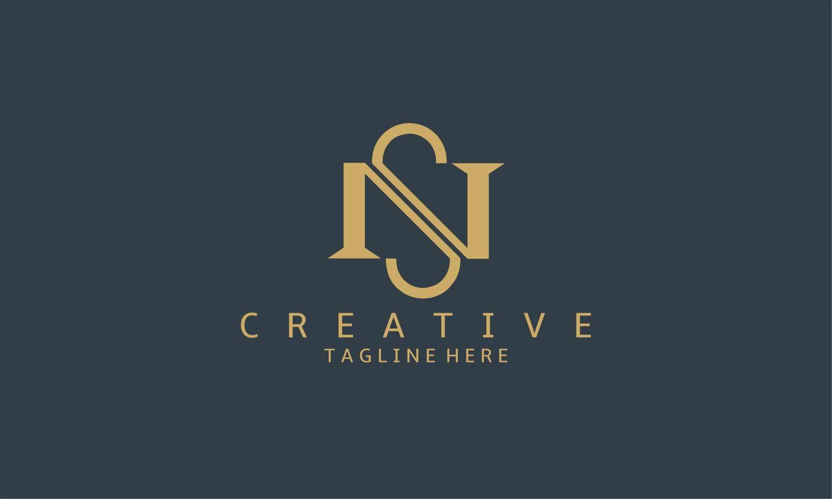 Luxury SN Letter Logo Design. Modern minimalistic creative NS letter initial icon vector template. Premium logo with golden design. Elegant corporate identity.