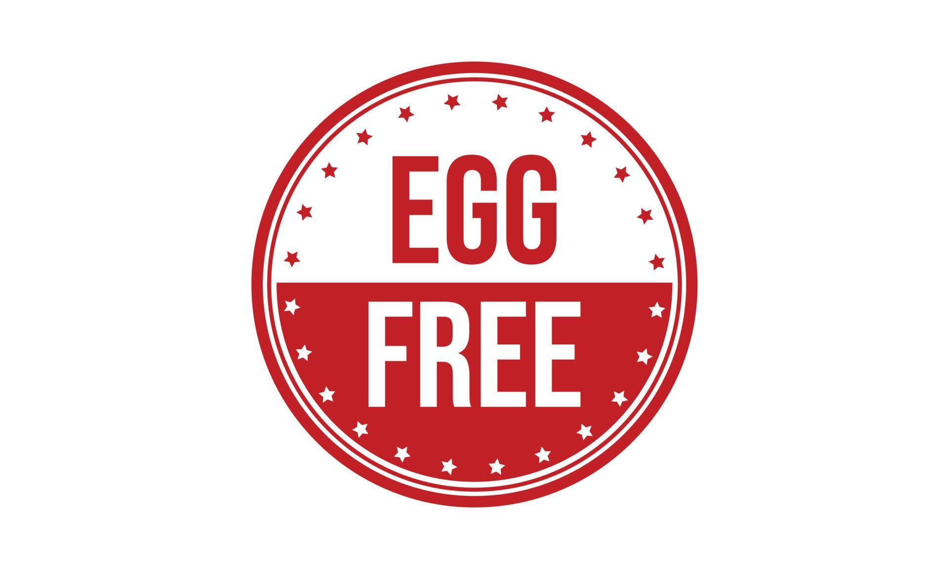 Egg Free Rubber Stamp. Egg Free Grunge Stamp Seal Vector Illustration